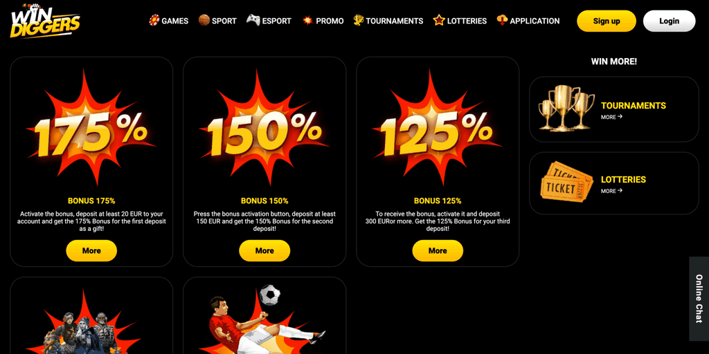 WinDiggers Casino site
